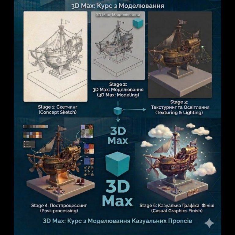 Casual Pro в 3ds Max: Від концепту до рендеру