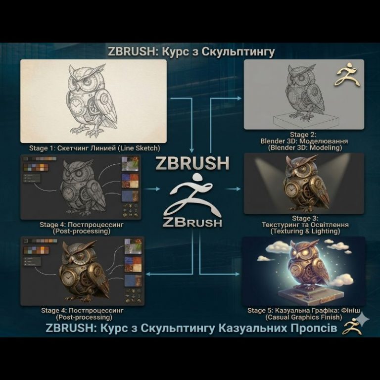 ZBRUSH: Мистецтво створення казуальних ігрових ассетів