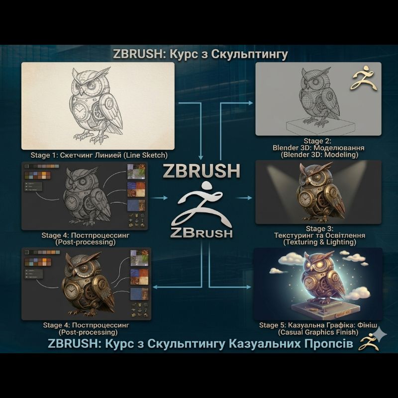 ZBRUSH: Мистецтво створення казуальних ігрових ассетів
